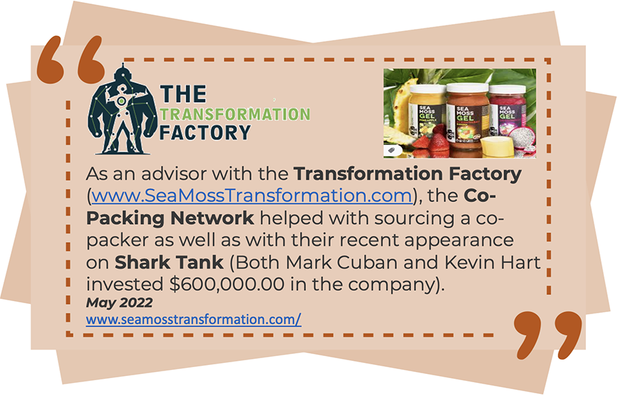 Co-Packing Network Burst - Transformation Factory